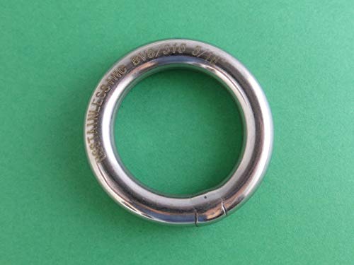 US STAINLESS 10 Pieces Stainless Steel 316 Round Ring Welded 5/16