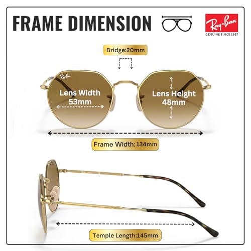 Image of Ray-Ban RB3565 Jack Square-Round Shape Sunglasses with Official Kit