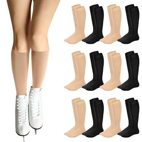 Giegxin 12 Pairs Figure Skating Socks Ice Skating Socks for Girls...