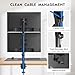 BONTEC Vertical Dual Monitor Desk Mount, Supports 13-34 Inch Screens, Full Motion Adjustability, VESA 75x75/100x100mm, Up to 22lbs per Arm, C Clamp and Grommet Mounting Options, Cable Management