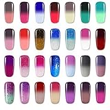 Semme Esmalte de Uñas que Cambia de Color de 8 Ml, Esmalte de Uñas Sensible a la Temperatura y la Luz Solar con Efecto...