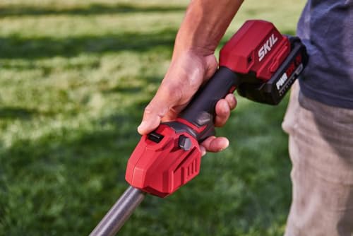 Image of SKIL LT4823B-10 PWR CORE 20 Brushless 20V 13'' String Trimmer Kit, Includes 4.0Ah Battery and Charger, Red