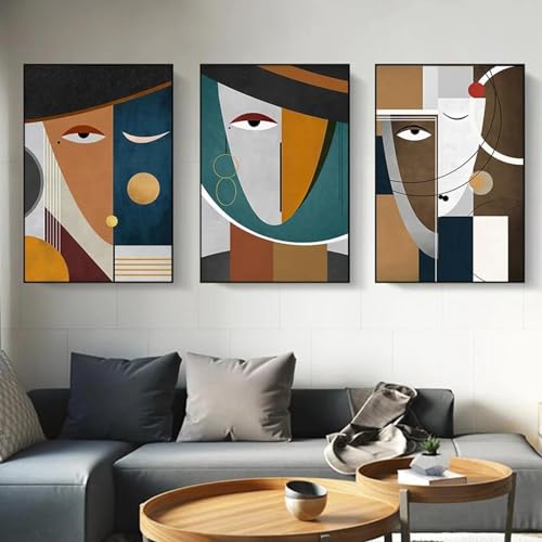 Affiches de visage géométrique KEBIA pour habiller un grand mur blanc