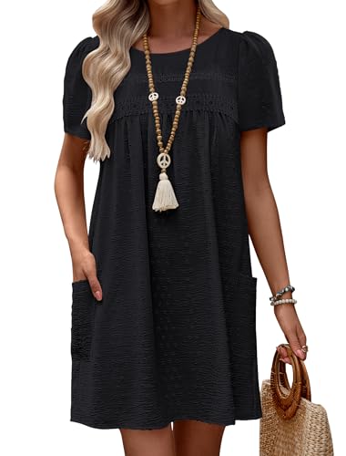 Bsubseach Women Swimsuit Coverup Swiss Dot Bathing Suit Swimwear Lace Trim Beach Dress Summer Sun Dresses Resort Wear