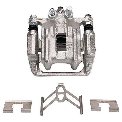Image of TRQ Rear Brake Pad and Rotor Set Ceramic Solid Rotors Calipers