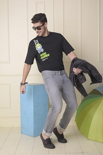 Image of i'sol Men's Tapered Slim Fit Comfortable Mid Rise Stretchable Jeans