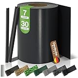 BooGardi PVC Sichtschutzstreifen · Sichtschutz Zaun 19 cm x 35 m Anthrazit 1 Rolle · 450 g/m² · inkl. 30 Clips · Zaunblende für Doppelstabmattenzaun & Stabmattenzaun · Blickdicht & wetterfest
