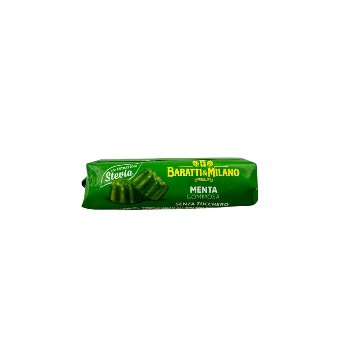 Caramelle Gommosa Menta Senza Zucchero con Stevia Baratti & Milano 24 x 19 g