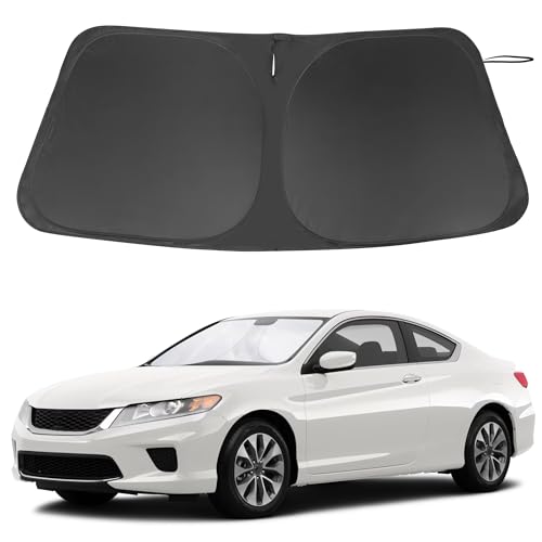 Image of Windshield Sun Shade Custom Fit for 2013 2014 2015 2016 2017 Honda Accord Accessories Foldable Sunshade Sun Blocker Protect Car from Sun Rays & Heat Damage Keep Car Cooler