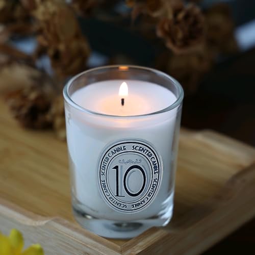 Scented Candles Gifts Set, Vintage Retro Stlye Hand Poured Natural Soy Wax Transparent Glass Candles Perfect Women & Men Gifts with Essential Oils for Aromatherapy Relaxation 12pcs - Image 8