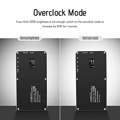 Andoer RGB LED Videoleuchte, LED Videolicht Dimmbare 3000K-6500K Kamera Licht mit 4500 mAh Power Bank-Funktion für Live… – Bild 7