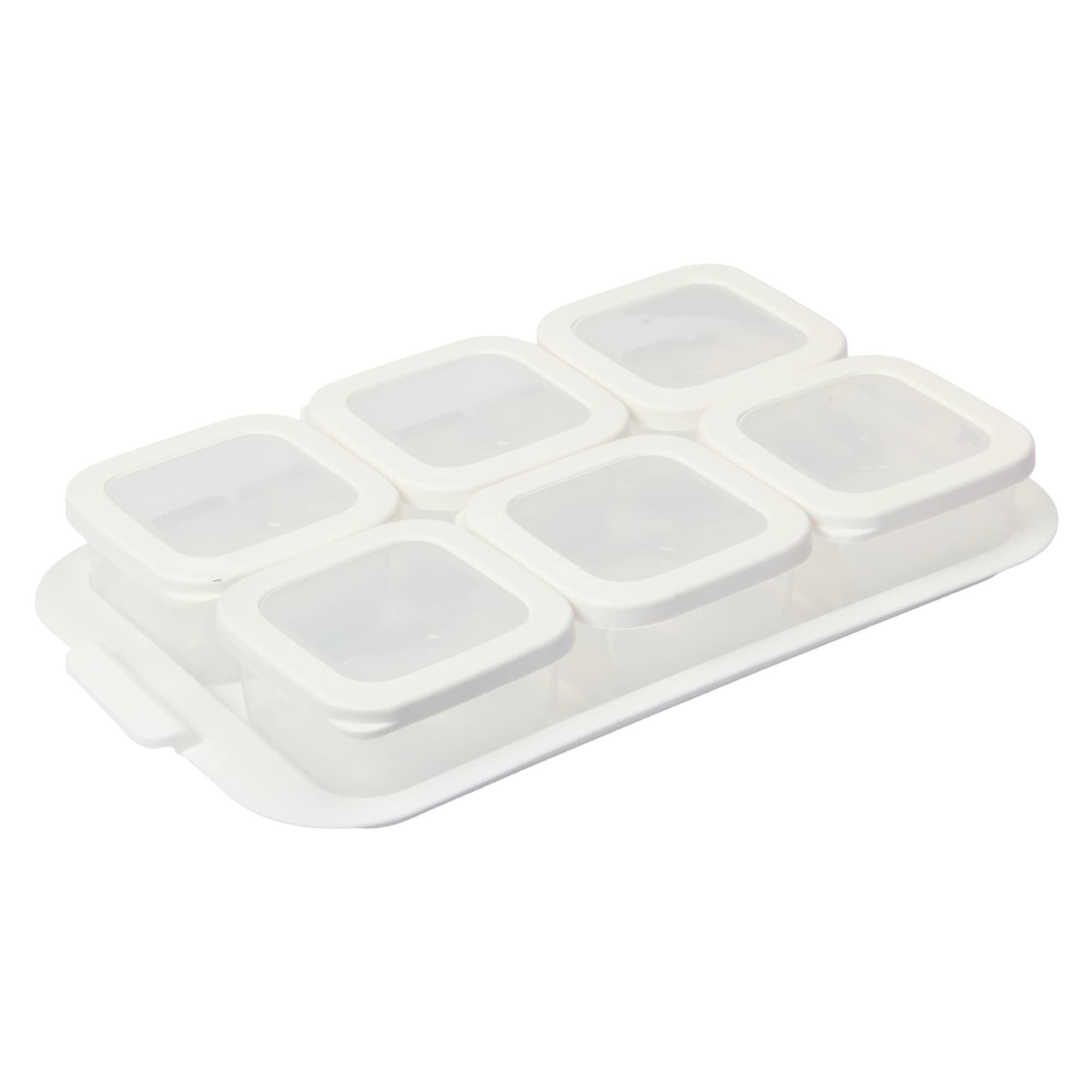 Jolie Max Breakfast Set with Serving Tray. 6pcs Removable Organizer Box with Lid and Tray. Divided Snack, Nuts, Fruits Organiser Bowl. (White)