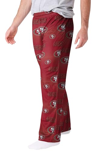 FOCO San Francisco 49ers Men's Scatter Pattern Pajama Lounge Multi Color Pants2