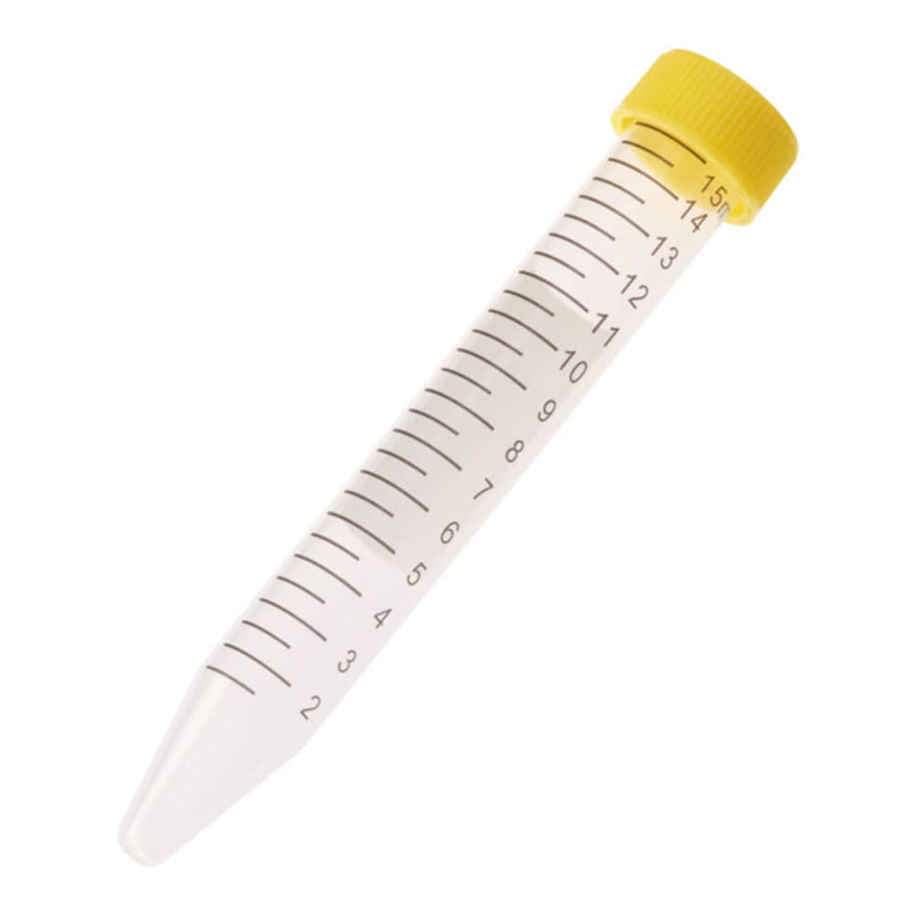 CELLTREAT 230411Y 15 mL Centrifuge Tube, Yellow Cap - Bag, Sterile, Polypropylene (Pack of 500)
