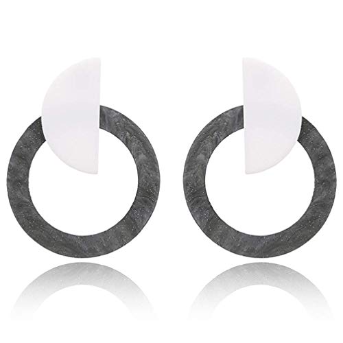 Orecchini geometrici in acrilico con vortice in