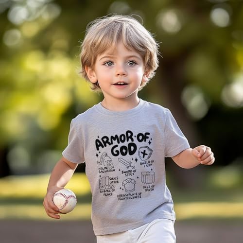 Image of Kids Christian Shirt Toddler Created with a Purpose Shirt Boys Girls Bible Verse Religious Clothes 2-7 Years