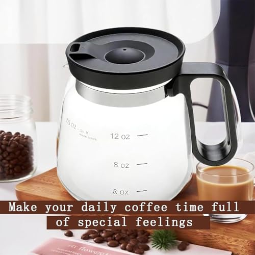 Taza de café de vidrio de 16 oz con forma de cafetera y tapa para mañanas con estilo 6