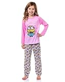 INTIMO Despicable Me Toddler Girls' Minions Chibi Bello Raglan Sleep Pajama Set Multicolored