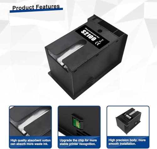 Image of VERENA S2100 C13S210057 SC13MB Maintenance Box Ink Waste Tank Compatible with SureColor SC-F531 SC-F560 SC-F570 SC-T2100 SC-T3100 T5130 T5160 T5170 T3170 T3170M T3170X T2170 Printers