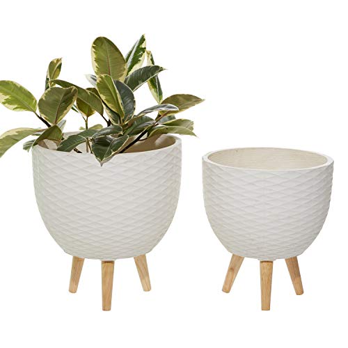 Deco 79 Ceramic Geometric Indoor Outdoor Planter Diamond Patterned Large