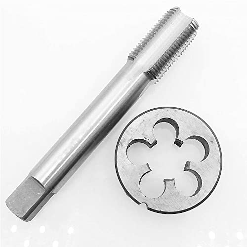 HUAZHICHUN 1PC 11/2-28UN Tap + 1PC 11/2-28UN Die, HSS Tap and Die Set Right Hand Tap