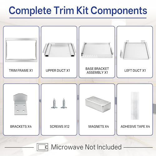 Orvexa NN-TK81KCS 24 Inch Microwave Trim Kit Compatible with Panasonic NN-CD87KS HomeCHEF 4-in-1 Multi-Oven, Stainless Steel Built-in Microwave Filler Kit by Orvexa - Image 9