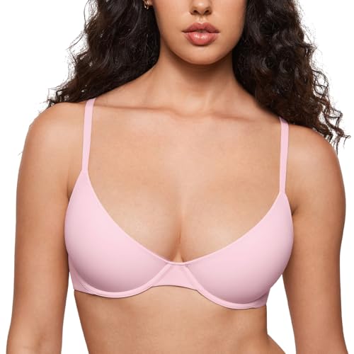Image of INLYRIC Women's Inbarely Plus Balconette Bra - Lightly Padded Underwire Sexy Tshirt Demi Bras Supportive