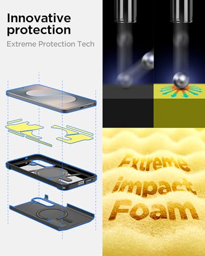 Image of Spigen Tough Armor MagFit | Samsung Galaxy S25 FE Case [Kickstand] [Magsafe] Galaxy S25 FE Back Cover | TPU+PC - Black