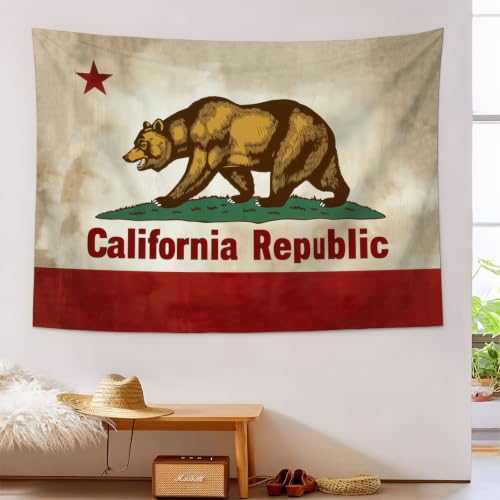 Tenture murale Californie ours brun JRZEOCI décoration salon style rétro