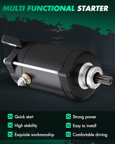 Image of SCITOO Starter Motor 63M81800 18421 for Yamaha WaveRunner GP1200R 1200 XL1200 XLT1200 1997-2005 Wave Runner 12 Volt CW 9-Spline Shaft