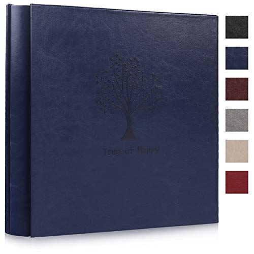 &Aacute;lbum de fotos Reutms 4 x 6 600 imagens, 5 por p&aacute;gina, estampa de &aacute;rvore de couro PU liso &Aacute;lbuns...