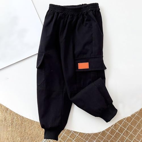 Little Girls Boys Casual Cargo Jogger Pants Toddler Elastic Waist Sweatpants Casual Pants Kids Fall Outfit Baby Boy2