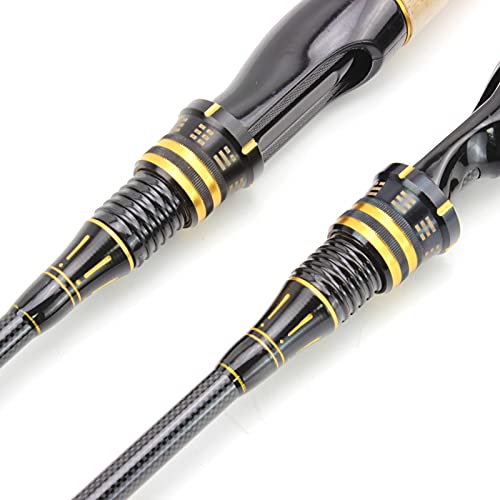 Visstang/visserspaal 1.8m Draaiende hengel M Power Carbon Snelle Actie Gieten Rod Lure Hengels Gewicht 7-25G Karper Trout Lokken Vissen Haspelcombo's (Color : Sky blue, Length : 182cm) - Image 4