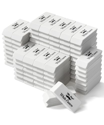 Image of Mr. Pen- White Pencil Eraser, 100 Pack | Large Latex Free Block Erasers Bulk for School, Office, Art Sketching, Homework, Exams, Clean Smudge-Free Correction