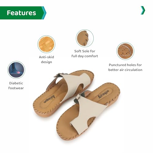 Image of ORTHO JOY Extra-Soft Women's Doctor Ortho Slippers /Flip-Flops For Women