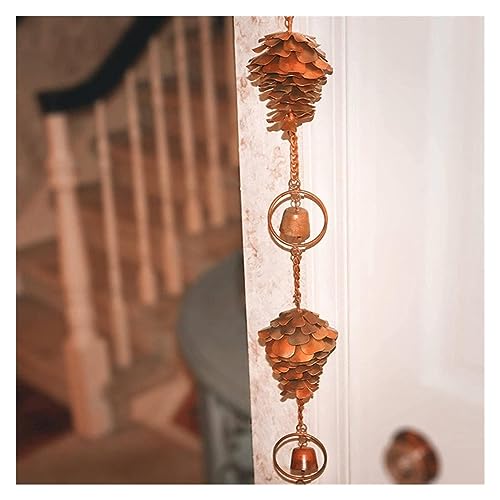 Buiten hangende regenkettingen, 1 PCS Metal Decorative Hanging Chain Pine Cone Metal Iron Bells - Afbeelding 3
