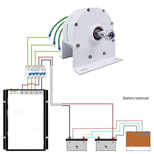 Kit generatore Eolico con regolatore di Carica, apparecchiatura per la Produzione di energia elettrica Verticale, generatore Eolico Senza Ingranaggi ad Alta efficienza da 10000 W - Soluzione
