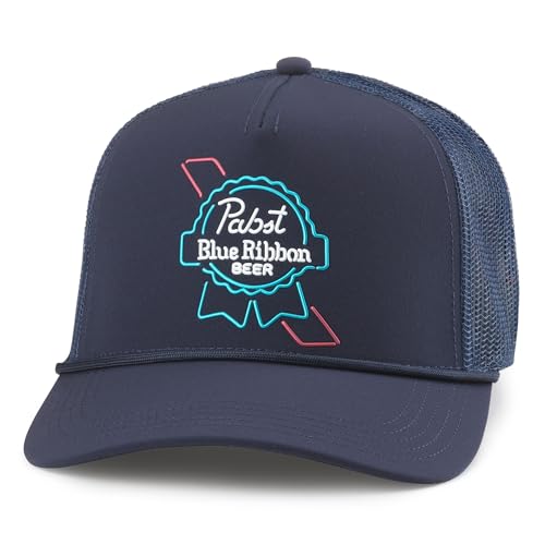 Image of AMERICAN NEEDLE Pabst Blue Ribbon PBR Beer Patch Unisex Adjustable Snapback Baseball Hat