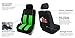 FH Group Striking Striped Car Seat Covers – Full Set, Universal Fit for Front Low Back Seats, Airbag Compatible, Rear Split Bench, Washable Seat Covers for Cars, SUVs, Vans, Sedans – Green