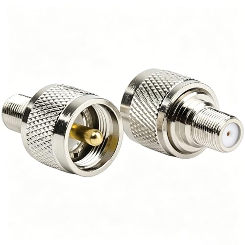 Conector coaxial F hembra a UHF macho PL-259 para antenas y equipos de radioaficionado 5