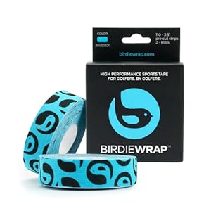 BirdieWrap Golf Sports Wrap – 4-Way Stretch Athletic Tape for Hands and Fingers, Waterproof, Pre-Cut 110 Strips, Blisters, Nicks Protection