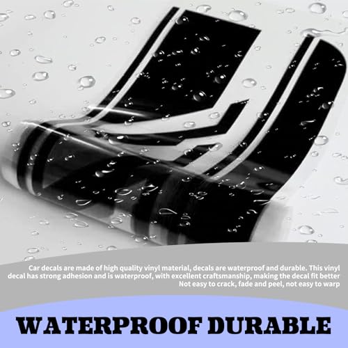 Image of ijuicy 2 PCS Car Body Racing Style Long Stripes Decals, 88.58 inch x 4.52 inch Racing Stripe Car Side Skirt Stickers, Suitable for Most Cars (White)