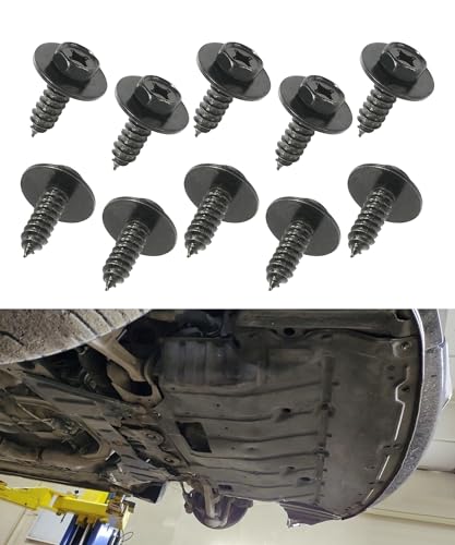 SCUARI 10PCS Fender Screws Car Accessories Bumper Screws Splash Shield Screw Bumper Cover Under Cover Grill Tapping Screw Fastener Suitable for RAV4 ES GS LS RX Replacement #90159-60498