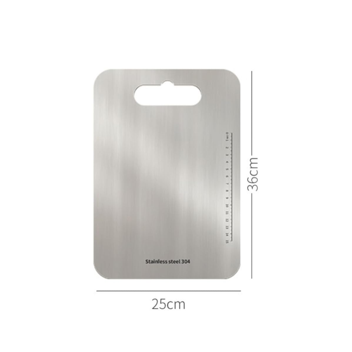 Tagliere da Cucina in Acciaio Inox Rettangolare Reversibile