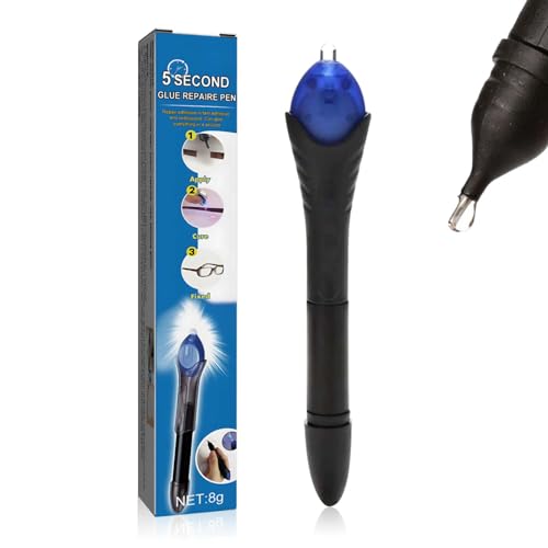 Miioto Colla UV Trasparente, Colla UV per Vetro, Colla UV Smartphone, Colla UV Professionale, Dotato di Luce UV, Asciuga Rapidamente in 5 Secondi per Riparare Metalli, Plastica, Ceramica, Gioielli,ecc