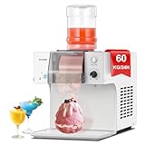 FOHERE Schneeflocken-Eismaschine Schneeeisbereiter, 60kg/24H Schneeflocken-Eismaschine Geschwindigkeit Verstellbar,Schnelles Abkühlen,Maschine für Eis-Cocktails, Milchshakes, gefrorenen Saft
