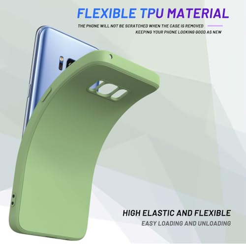 Image of for Samsung Galaxy S8 Case Green, Scratch Resistant with Soft Touch, Slim Thin Phone Cover for Samsung Galaxy S8