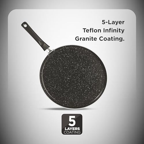 Image of Butterfly Granza Omni Tawa | 300mm |Non-Stick Premium Virgin Aluminium | Induction Base| PFOA Free | Scratch Resistant | for Dosa, Roti, Fish Fry, Omlette