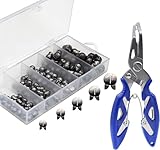 FishingPepo 101pcs Fishing Weights Sinkers Kit, Round Removable Split Shot Sinker Weights, Small Fishing Lead Egg Weights, Fishing Accessories Equipment Gear Stuff Lead Shot Sinkers 5 Sizes