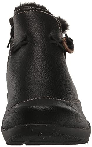 Clarks Women's Roseville Aster Ankle Boot, Black Leather, 8.5 #TOP1
